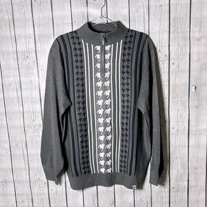 Stacy Adams printed 1/4 zip pull over size large